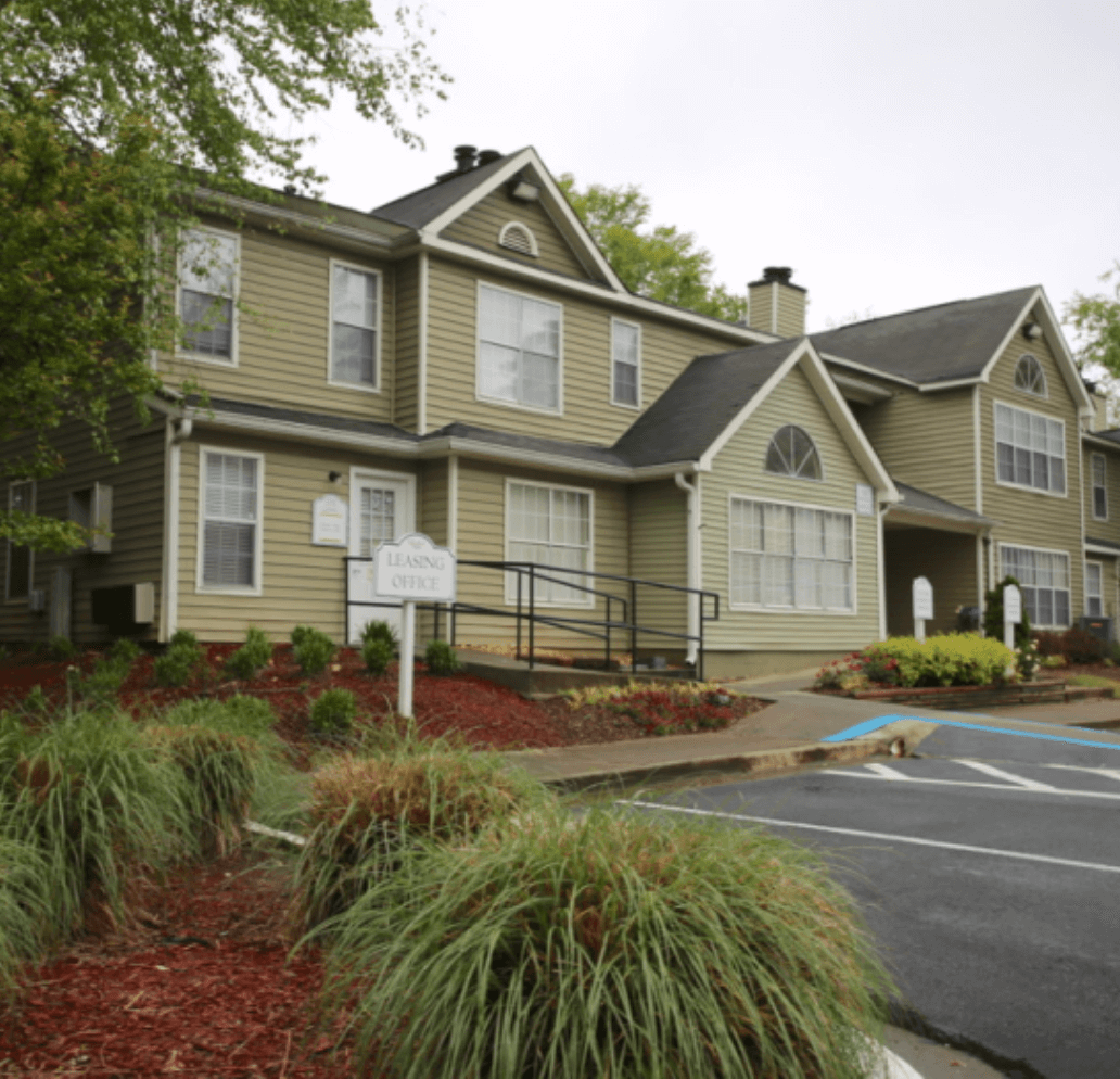 Apartment with shrubs