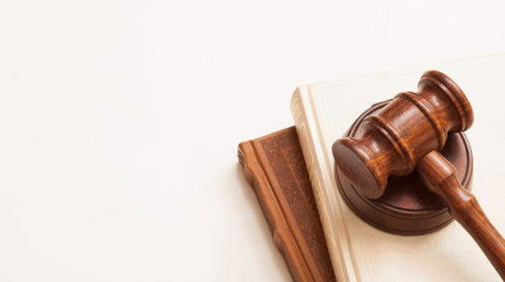 gavel on legal books