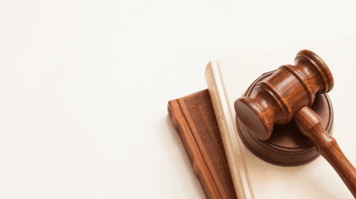 gavel on legal books